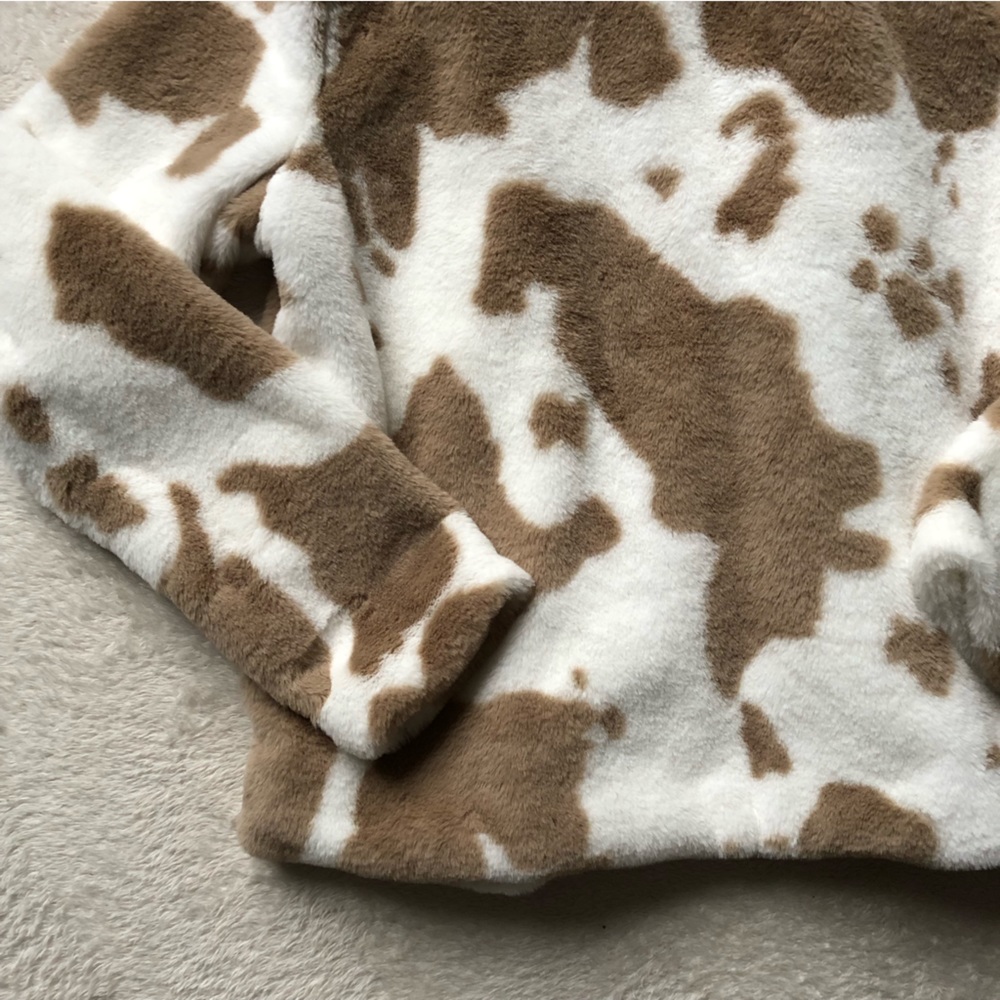 BiBi Cow Print Soft Open Jacket - Picture 8 of 10
